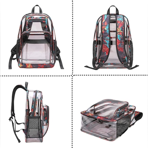 Clear Backpack Heavy Duty Backpacks Clear Bookbag Stadium Approved - Picture 2 of 8
